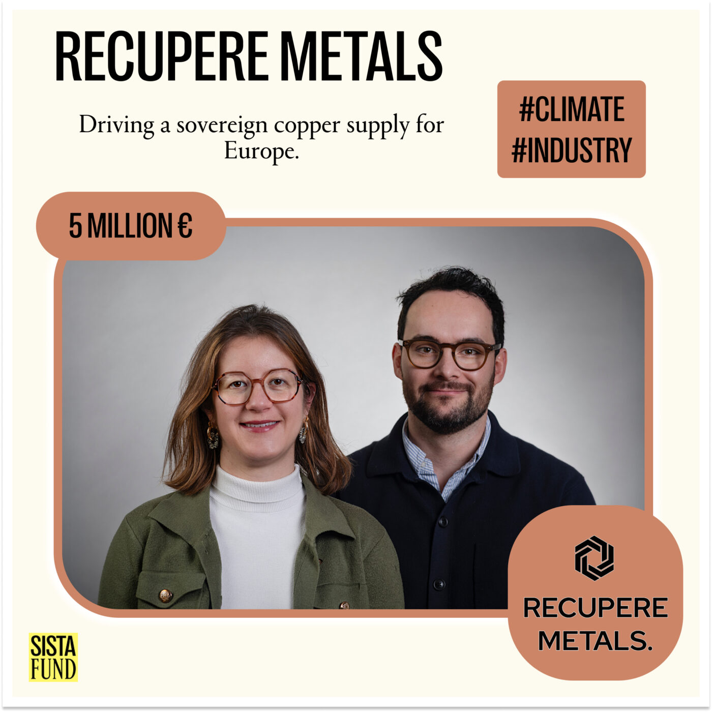 When circular industrial tech meets Europe’s strategic autonomy: Recupere Metals raises €5m! - SISTAFUND